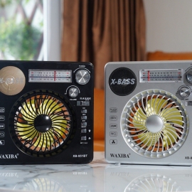 Đài Radio Waxiba 951BT 5 trong 1, bắt sóng nghe đài cực khỏe, chơi nhạc qua usb, thẻ nhớ, bluetooth đặc biệt quạt tích điện nhiều giờ