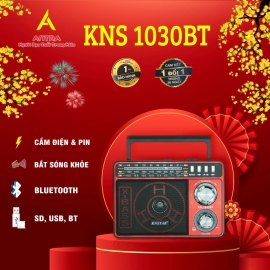 Đài Radio siêu bền, bắt sóng cực khỏe 3 băng, chơi nhạc Bluetooth, USB xuất xứ Indonesia KNSTAR 1030BT