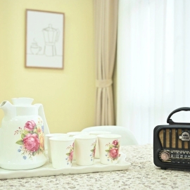 Đài Radio NNS-8019BT thiết kế cổ điển, tay xách tiện lợi, đầy đủ tính năng nghe nhạc qua USB, bluetooth