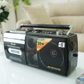 Radio Cassette RX-M70USB 3 loa, 1 cửa băng, chơi nhạc qua USB, bắt sóng khỏe, âm thanh sắc nét