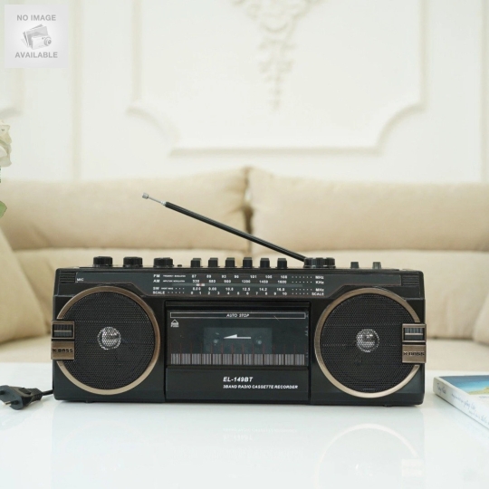 Radio Cassette ANTRA EL- 149 BT bắt sóng khỏe, nghe nhạc qua Bluetooth, thẻ nhớ, USB, ghi âm tặng 1 Băng Casset