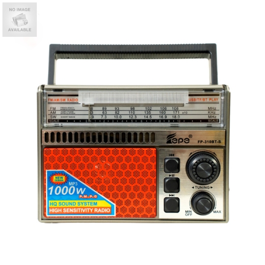 Đài Radio Pepe 310BT pin năng lượng mặt trời, nghe nhạc Bluetooth, TF, USB tặng USB 200 bài hát